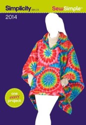 2014 SIMPLICITY FLEECE STADIUM PONCHO PATTERN 30-38''B
